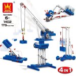 Blocs de construction 4 en 1 pour gar�on, machine electrique electronique, levage de grue, jouets a assembler ...