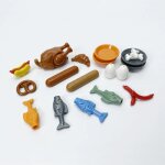 Blocs de construction alimentaires, accessoires pour ami de la ville, chips de pain, poulet rôti, pizza, ... Blocs de construction alimentaires, accessoires pour ami de la ville, chips de pain, poulet rôti, pizza, ...