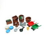 Blocs de construction alimentaires, accessoires pour ami de la ville, chips de pain, poulet rôti, pizza, ... Blocs de construction alimentaires, accessoires pour ami de la ville, chips de pain, poulet rôti, pizza, ...