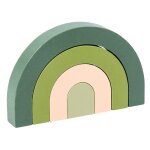 Blocs de construction arc - en - ciel pont arc - en - ciel pour enfants, empileur en bois, jouet b�b� ...