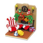 Bloc de construction d'assemblage de petites particules, nouveau produit, cadeau de no�l, tra�neau pour ...