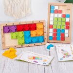 Blocs de construction a assembler en bois pour enfant, jouets educatifs pr�coces, direction de la sagesse, ...