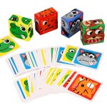 Blocs de construction en bois assortis, expressions, animaux de dessin animé, jeu de cube, jouet educatif ... Blocs de construction en bois assortis, expressions, animaux de dessin animé, jeu de cube, jouet educatif ...
