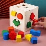 Blocs de construction en bois pour b�b�, bo�te pour reconna�tre les formes, jouet pour enfants educatif ...