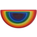 Blocs de construction en bois en demi cercle arc en ciel, 11 pi�ces, d�coration de construction pour ...