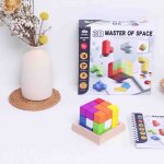 Blocs de construction en bois pour enfants, jouets educatifs pr�scolaire, cubes, carr�, pour tout - petits, ...