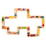Blocs de construction en bois de htre pour bb, 28 pices, jouets educatifs classiques