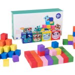 Blocs de construction en bois montessori, blocs de changement de visage, expressions assorties, jouets ...