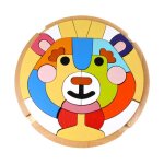 Blocs de construction en bois montessori pour enfants, jouet a empiler en forme d'ours, animaux, jouets ...