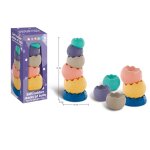 Blocs de construction en caoutchouc pour b�b�s, jouets a empiler, balle a main tactile, jouet de bain ...