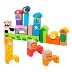 Blocs de construction dcor et animaux jeu montessori
