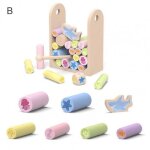Blocs de construction empilables en bois lisse, equilibre arc - en - ciel, jouets educatifs pour bb, ...