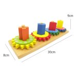 Blocs de construction d'engrenage g�om�trique pour enfants, planche de correspondance de cognition de ...