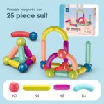 Blocs de construction magntiques de grande taille, de 25 a 64 pices, ensemble de bricolage, jouets ...