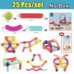 Blocs de construction magn�tiques de grande taille, b�tons magn�tiques de styliste, jouets �ducatifs ...