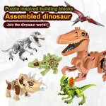 Blocs de construction mixtes de petits dinosaures, 12 sacs, jouets educatifs pour enfants, dinosaures, ...