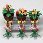 Blocs de construction de parterre de fleurs pour filles, cration de ville, ferme de fleurs, briques, ...