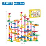 Blocs de construction de piste de course de marbre pour enfants, jouet en rouleau de boule labyrinthe ...