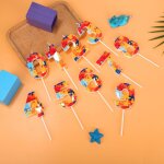 Bloc construction puzzle bougies gteau d'anniversaire a chiffres, multicolore puzzle blocs topper pour ...