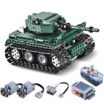 Blocs de construction rc tiger tank car pour enfant, 313 pices, jouet a construire avec tlcommande, ...