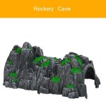 Blocs de construction de train en bois, accessoires de voie tunnel grotte compatible avec piste biro, ...