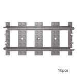 Blocs de construction de train de ville, train de ville flexible, roue motorise, accessoire de feu de ...