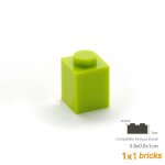 Blocs de construction en vrac, 800 pices, 1x1, briques a chiffres epais, taille educative, compatibles ...