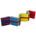 Blocs d'chelle en bois a rabat color, jouet d'illusion d'optique, jouets fidget, dcompression