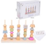 Blocs empilables de formes gomtriques, jouets en bois pour tout - petits, logique educative, trieur ...