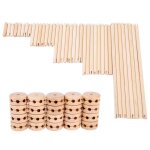 Blocs a empiler en bois 3d, 60 pi�ces, jouets pour tout - petits, assemblage, bricolage
