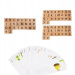 Blocs de lettres en bois pour enfants et bbs, jouets de correspondance de l'alphabet, majuscules et ...