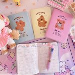 Bloc - notes ours de dessin anim en cuir, carnet de notes en spirale, carnet de notes en papier, planificateu ...