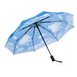 Blue sky parapluie pliant double couche coupe - vent anti uv protection solaire 110 cm compact parapluie ...