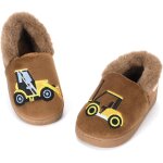 Bnhgc - chaussons antidrapantes d'hiver pour garons pantoufles de maison chaudes en peluche enfant