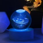 Bnhgc - lampe boule de cristal 3d, boule de cristal veilleuse 3d système solaire, lampe 3d avec led multicolor ... Bnhgc - lampe boule de cristal 3d, boule de cristal veilleuse 3d système solaire, lampe 3d avec led multicolor ...