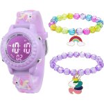 Bnhgc - montre numrique pour enfants & 2 bracelets montre etanche avec alarme chronomtre lumires bande ...