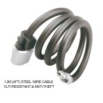 Bobine de câble de verrouillage de vélo antivol de 4 pieds avec support de montage et clés Bobine de câble de verrouillage de vélo antivol de 4 pieds avec support de montage et clés