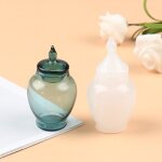 Bocal de bonbons en verre pour maison de poup�e, transparent, echelle 1 / 12, simulation de bouteille ...