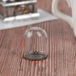 Bocal d'exposition en verre pour maison de poupe, avec bouchon de perles, flacons en verre, pendentif, ...