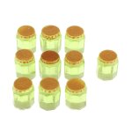 Bocaux de miel miniatures, vert clair, pour d�coration de maison de poup�e 1 / 12, 10 pi�ces