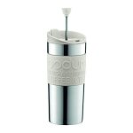 Bodum 11067 - 913 travel press mug a piston petit modèle 0, 35 l blanc crème Bodum 11067 - 913 travel press mug a piston petit modèle 0, 35 l blanc crème