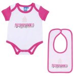 6 - 12 mois - body bavoir b�b� fille om - collection officielle olympique de marseille