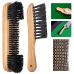 Bois de la couleur de billard brosse de nettoyage kit de 3 outils, pur bois massif brosse nylon et poils, ...