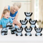 Bois equilibrage pierres empilees arc - en - ciel singe / ours / panda hercule marionnette bloc de constructio ...