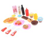 Boîte de 24 pièces de cuisine pour enfants, jeu de rôle, nourriture, pizza, desserts, ensemble de confitures, ... Boîte de 24 pièces de cuisine pour enfants, jeu de rôle, nourriture, pizza, desserts, ensemble de confitures, ...