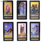 Bo�te de 78 cartes holographiques brillantes de tarot, jouet, 6. 1x11cm, jeu de table, version anglaise ...
