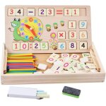 Bo�te d'apprentissage des maths montessori, jeu de chiffres avec dessin, planche en bois, jouet educatif ...
