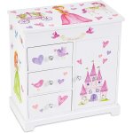 - bote a bijoux princesse musicale, boite a bijoux musicale princesse fille avec 3 tiroirs de rangement, ...