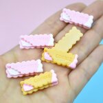 Bote  biscuits miniatures pour maison de poupe, 5 pices, nourriture miniature pour dcoration de ...