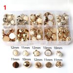 Boîte de boutons de perles métalliques, 100 pièces, pour chemises, vêtements pour enfants, boutons de ... Boîte de boutons de perles métalliques, 100 pièces, pour chemises, vêtements pour enfants, boutons de ...